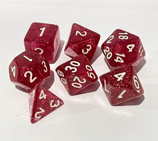 Sparkle Pink Dice Set