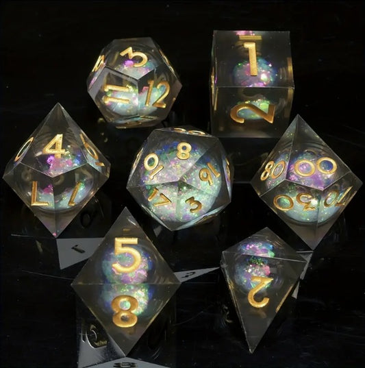 Black Opal Liquid Core Dice Set