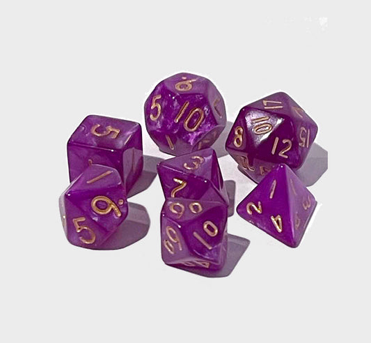 Mini Dice Set: Purple