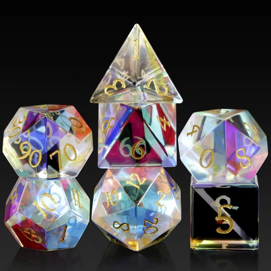 Prismatic Glass Dice Set