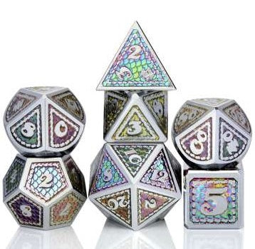 Prismatic Dragonscale Dice Set