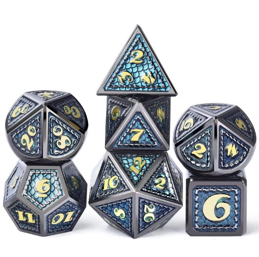 Dragonscale Dice Set: Dark Teal